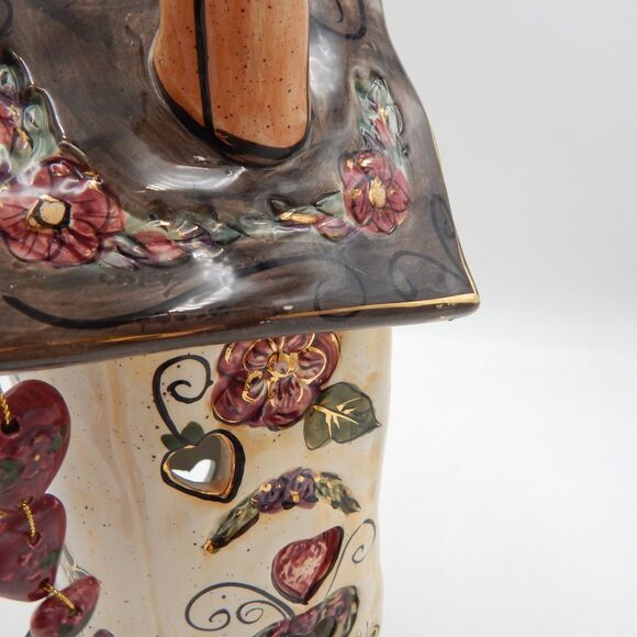 Blue Sky Clayworks Heather Goldminc Heart House Candle Luminary 2001 No Base - Picture 12 of 12